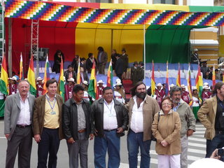 Delegación de la CTA y la Central Obrero Boliviana